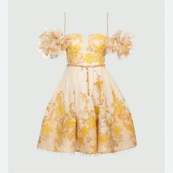 Zimmermann Dresses & Skirts - Zimmermann Postcard Bow Bodice Mini Dress. Yellow. No Belt. Size 3 US10